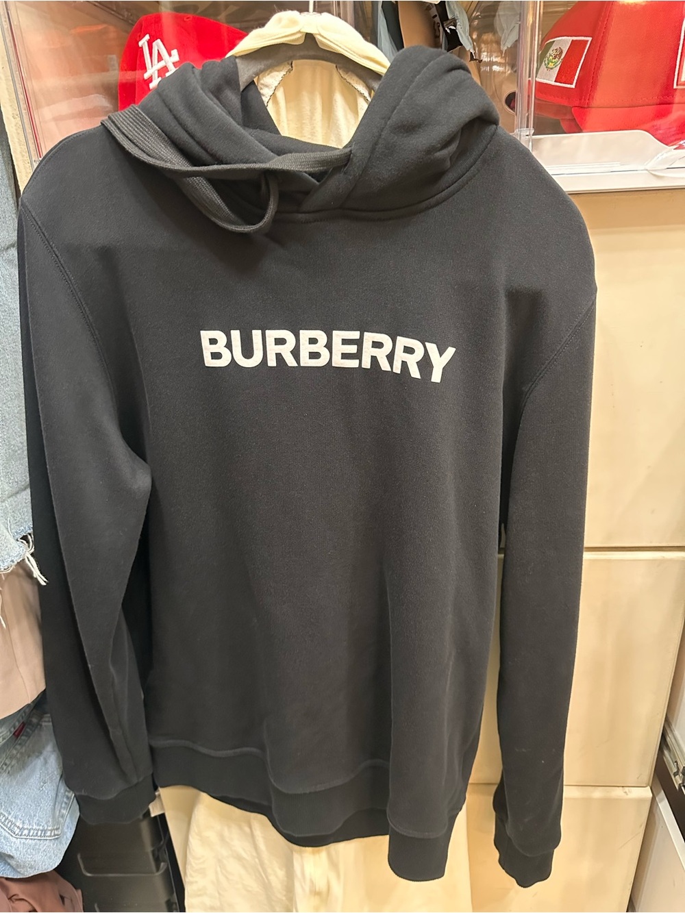 Burberry Black Hoodie with White Logo